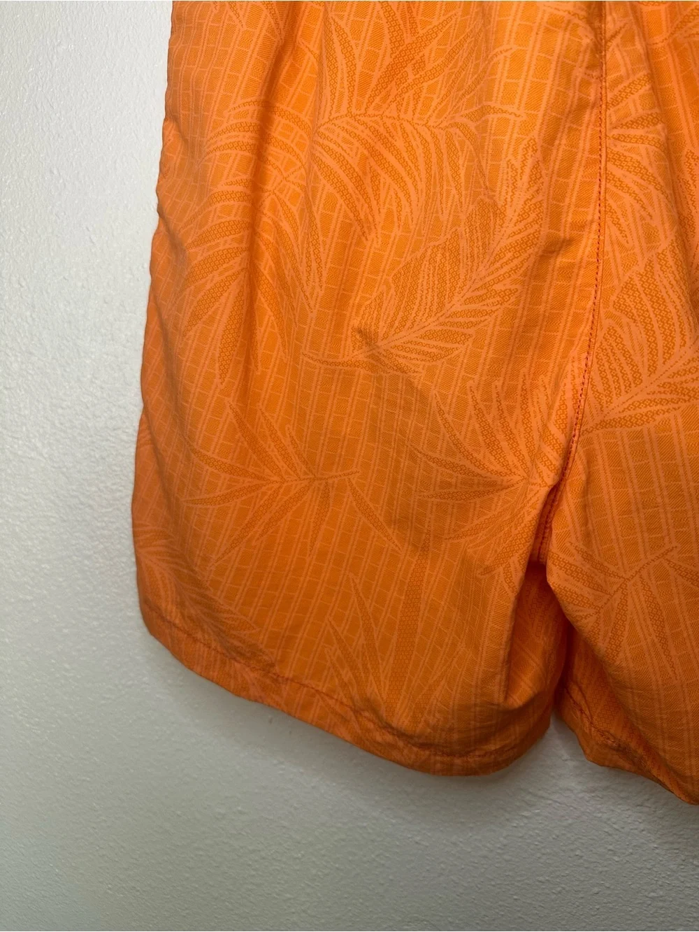 Tommy Bahama Orange Swim Board Shorts with Blue Drawstring
